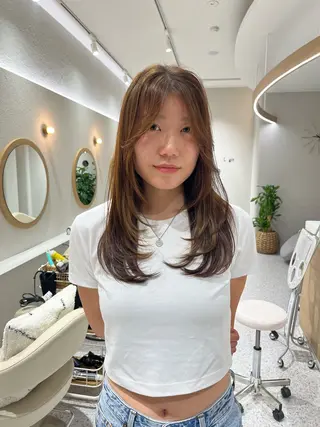 セミロング 海老名で可愛いを作る 🫧shuri🫧のヘアスタイル