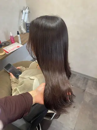 セミロング カラー まつ毛パーマ🤎 /水素カラー🌿のヘアスタイル