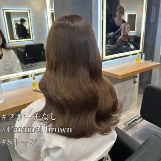 ロング カラー ヘアアレンジ レイヤーカット×透明 感カラーHAYATOのヘアスタイル