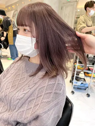ミディアム カラー minami🪷 暖色カラーのヘアスタイル