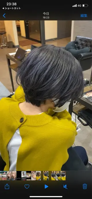 ショート maco 艶感ハイトーン🦋のヘアスタイル