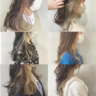 セミロング カラー 舟橋 りんかのヘアスタイル