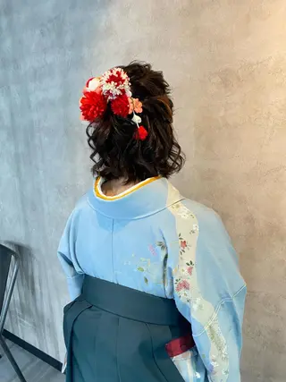 ミディアム ヘアアレンジ KISS SWAN所属・大天使 まいめろのヘアスタイル