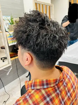 パーマ メンズ メンズ特化/パーマ/ フェードWATARUのヘアスタイル