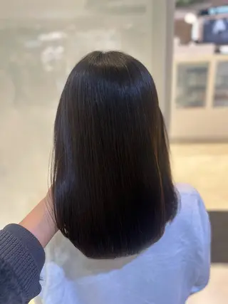 ミディアム カラー 艶質改善/縮毛矯正 ササキナツミのヘアスタイル