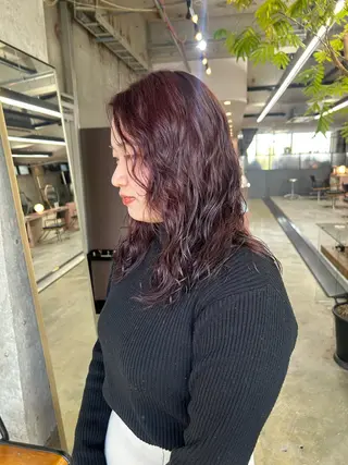 ロング カラー パーマ 小川真歩/パーマ /暖色オリーブのヘアスタイル