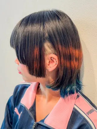 カラー 派手髪デザイン なかむらるか🐬💞のヘアスタイル