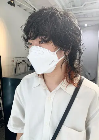 ミディアム カラー パーマ メンズ レイヤーカット/艶髪 ✨💭KIRARIのヘアスタイル