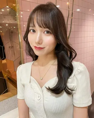 セミロング カラー 韓国ヘア🤍顔周り/ 髪質改善✨/林遼一郎のヘアスタイル