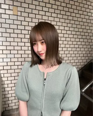 ミディアム まろやか透明感カラー ♡MANAのヘアスタイル