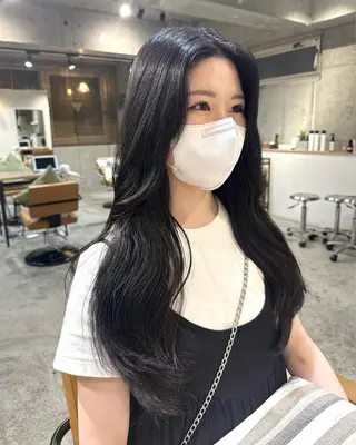 ロング カラー 韓国レイヤー・ボブ/ 暖色⭐️優香⭐️のヘアスタイル