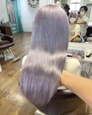 セミロング カラー 遠藤 拓馬のヘアスタイル