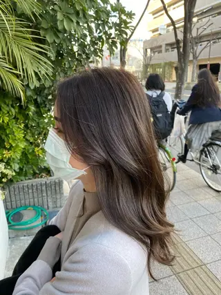 ミディアム カラー LandS barber &beauty所属・髪質改善特化 長澤友哉のヘアスタイル