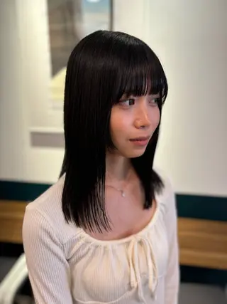 セミロング ☁️RIKA☁️ @ri2_____bのヘアスタイル