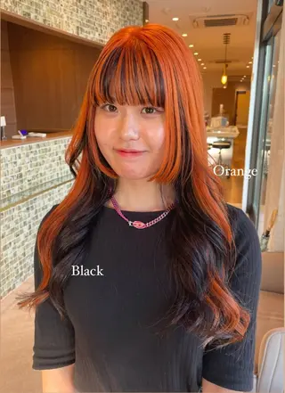 ロング カラー 松崎 咲和のヘアスタイル