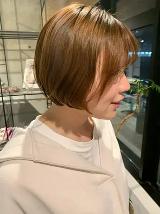 ショート ピンクベージュ/新潟 万代/高橋桃葉🍑のヘアスタイル