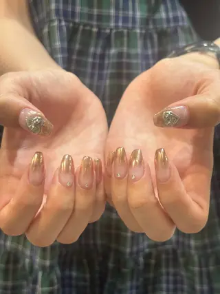 ロング 0203ムニムサン 💙Honokaのネイルデザイン