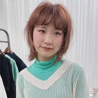 ミディアム カラー スギヤマ ショウゴのヘアスタイル