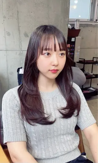 ロング カラー ヘアアレンジ 新宿/髪質改善/ 縮毛矯正/松永ゆいのヘアスタイル