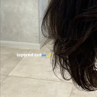 ミディアム yumemiレイヤー ✴︎ 透明感カラーのヘアスタイル