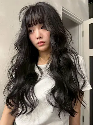 ロング パーマ ヘアアレンジ 河相 美玖のヘアスタイル