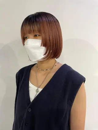 ショート カラー silo所属・silo MOKA 顔周りカット🦦のヘアスタイル