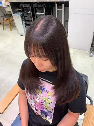 ロング 山口 桃果のヘアスタイル