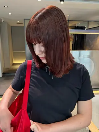 ミディアム カラー Qin shaire salon 原宿所属・🌿パーマ/ボブ/ レイヤー/Mikiのヘアスタイル