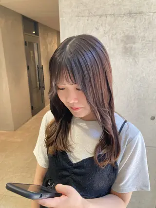 ロング カラー F.O.F.所属・たかなみ りなのヘアスタイル