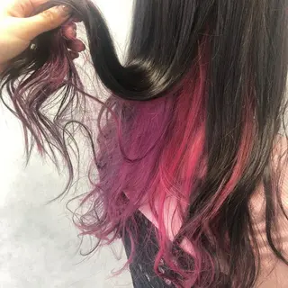 ロング 推しカラー🌙 RIHOのヘアスタイル