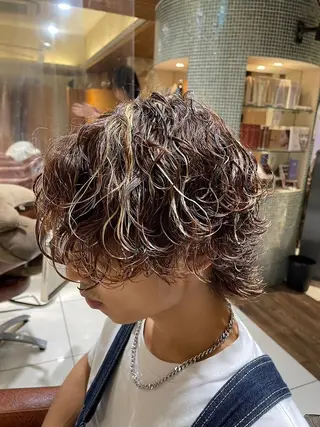 パーマ メンズ レディースカット ヒロヤのヘアスタイル