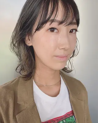 ミディアム カラー パーマ la fith所属・rico_by ヘアとアイブロウのヘアスタイル