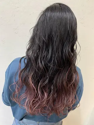 ロング カラー 天野 開のヘアスタイル