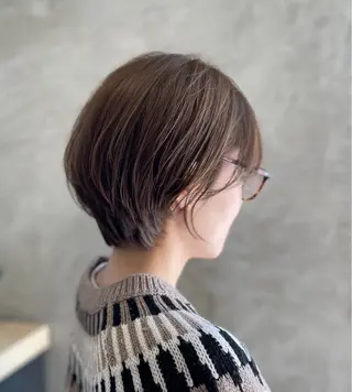 ショート ブリーチなし透明感 カラー✨横山 佳希のヘアスタイル