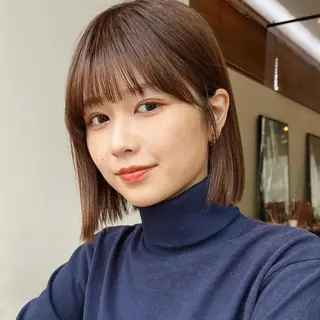 ショート カラー 🌱小顔ヘア/ボブ ミディアム/双葉🌱のヘアスタイル