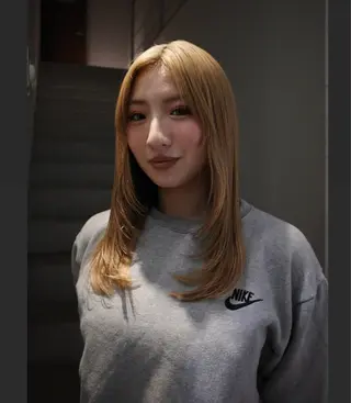 ロング ミユ/レイヤー/ カットモデル/名東区のヘアスタイル