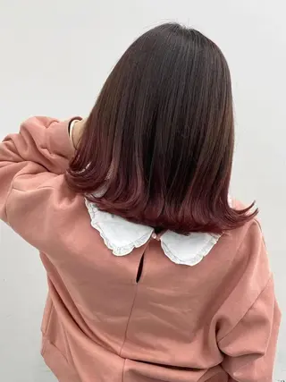 ミディアム カラー ✨韓国風カット/艶髪 カラー✨yumeのヘアスタイル