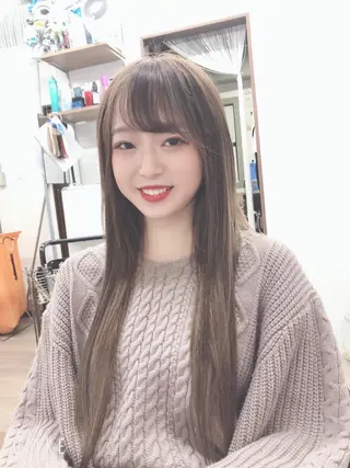 ミディアム プルエクステ/潤艶 最強矯正/西野入のヘアスタイル