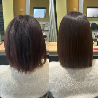 ミディアム パーマ hubhair レイヤー/透明感のヘアスタイル