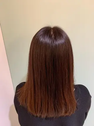 セミロング 縮毛矯正 髪質改善 鈴木のヘアスタイル