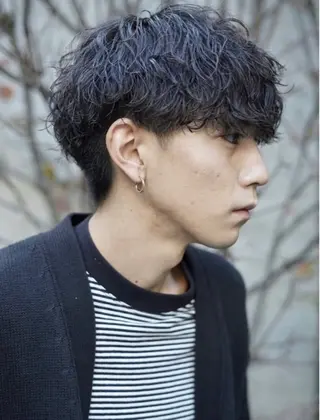 パーマ メンズ 馬場 斗生のヘアスタイル