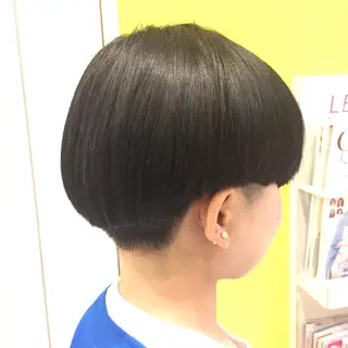 ショート 黒田瀬奈/ボブ まろやかベージュのヘアスタイル