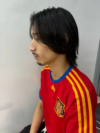 メンズ RIN パーマ/暖色カラーのヘアスタイル