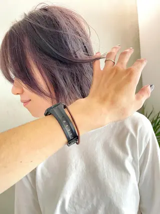 ミディアム カラー ハイトーンカラー RYUのヘアスタイル
