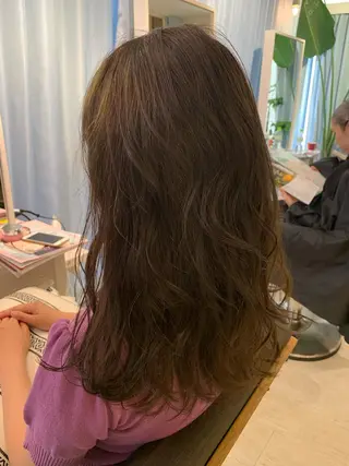 ロング カラー パーマ ヘアアレンジ マツエク・マツパ レイヤー＆カラー 人気美容師倉崎涼のヘアスタイル