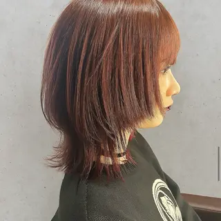ミディアム カラー nui所属・清水優/レイヤー/ ボブ/髪質改善のヘアスタイル