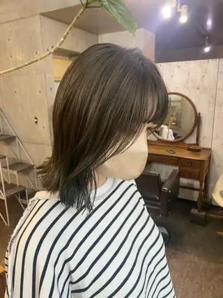 ミディアム カラー パーマ ヘアアレンジ メンズ キッズ ネイル マツエク・マツパ アイブロウ モリモト サナのヘアスタイル