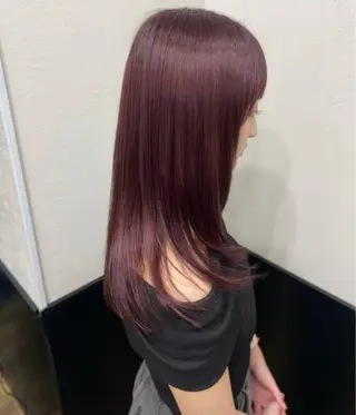 ロング カラー 渋谷🖤 艶髪🖤透明感カラーのヘアスタイル