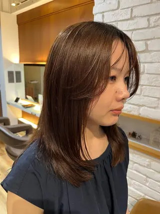 ミディアム のりなが れおのヘアスタイル