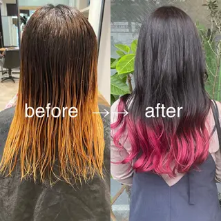 セミロング StellA所属・アートディレクター ワダヒサノリのヘアスタイル